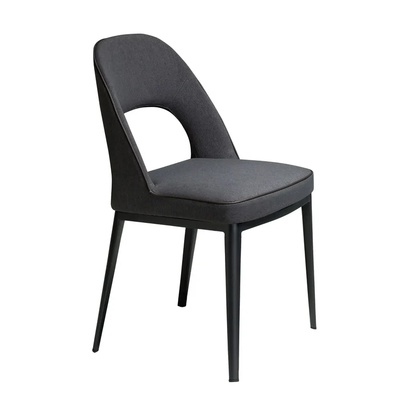 Dark grey fabric chair