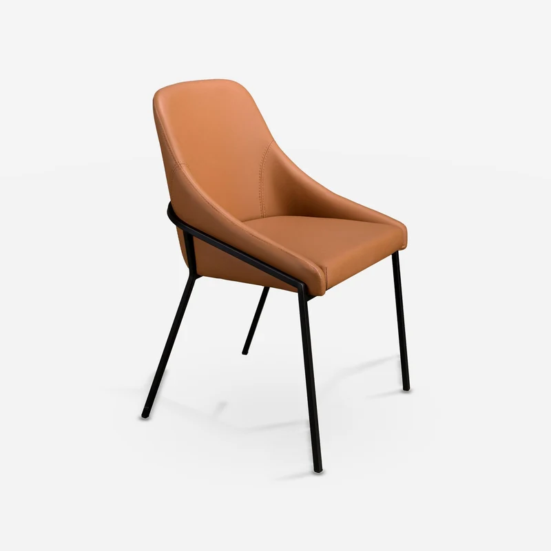 Orange leatherette chair