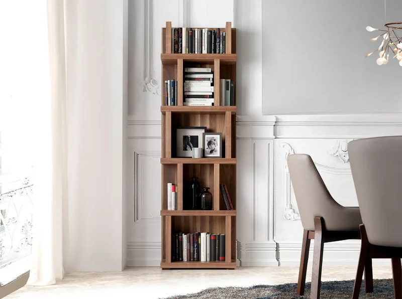Walnut wood shelving