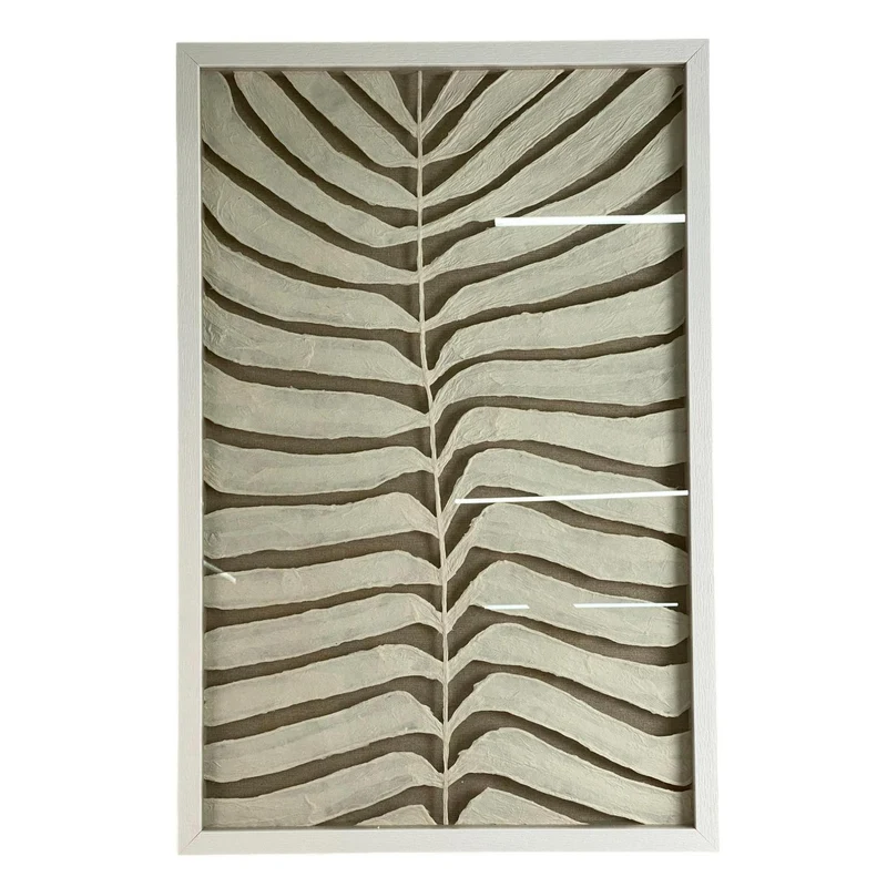 Cuadro 60X4X90 Hojas Blanco F243