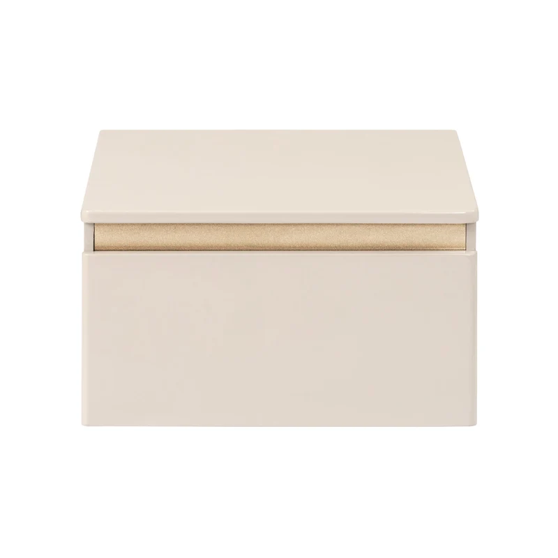 Mesa De Noche Harrison Greige, Champaña Flotante 38 Cm