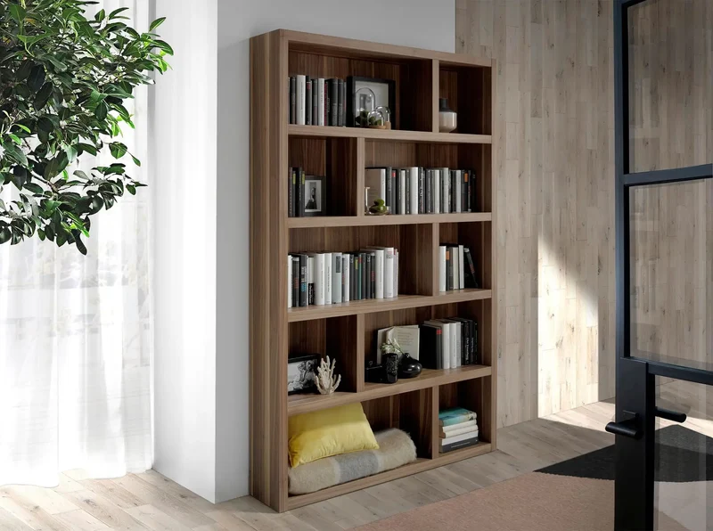 Walnut wood shelving
