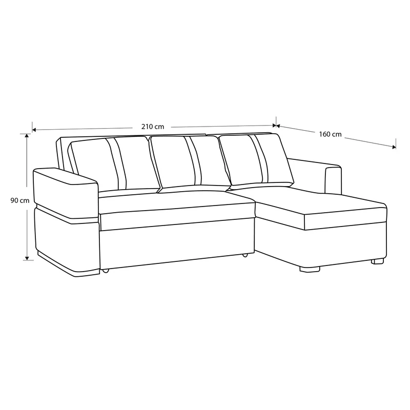 Sala Cama Dior Eurolino Marbella Marfil, Natural Lado Der 2M Brazo Desmontable