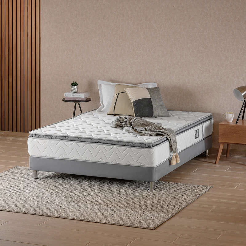 Colchón Doble Valencia Pillow Top (Garantía 7 Años) + Somier Par
