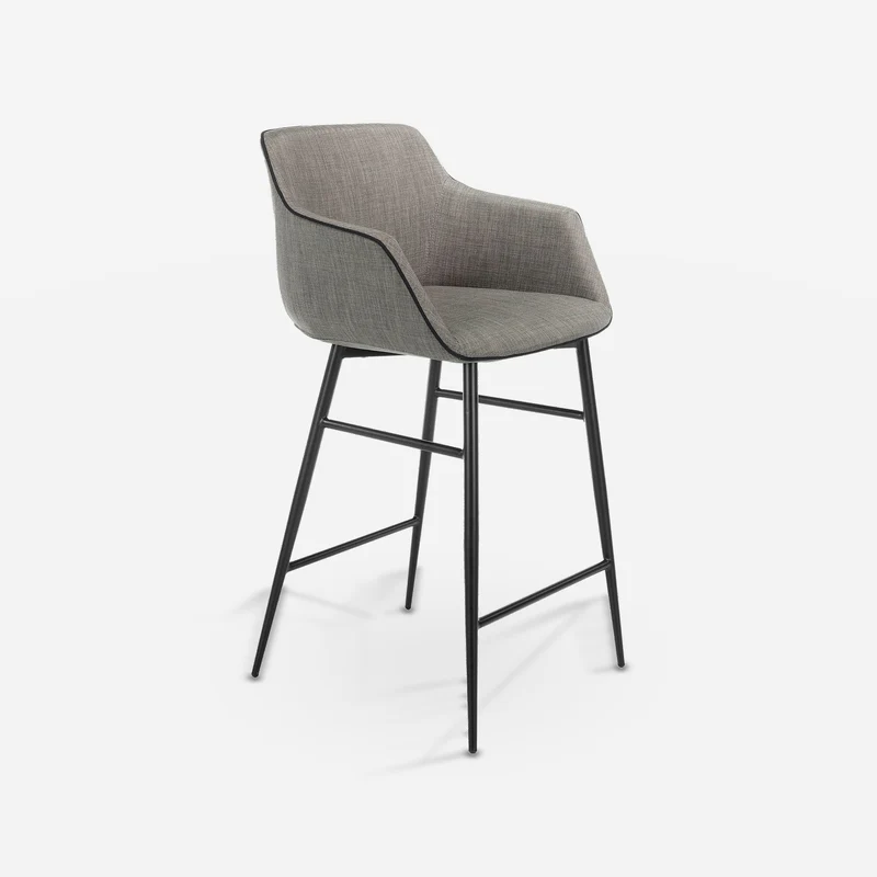 Grey fabric stool