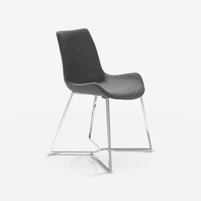 Dark grey fabric chair
