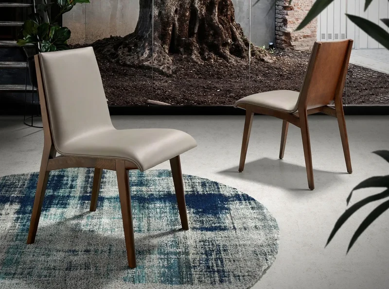 Dark mink leatherette chair