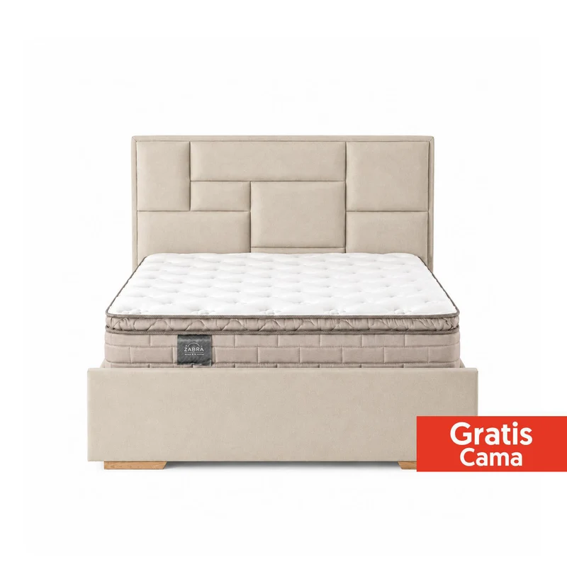 Colchón Doble Aurora Pillow Top + Gratis Cama Beige + 2 Almohadas