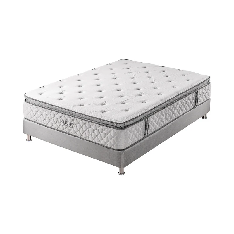 Combo Colchón Doble Lexus Deluxe Pillow Top + Somier + Almohada (Garantía 15 Años)