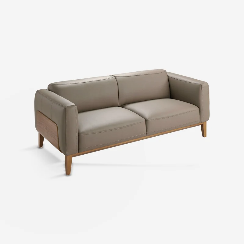 3-seater mink leather sofa