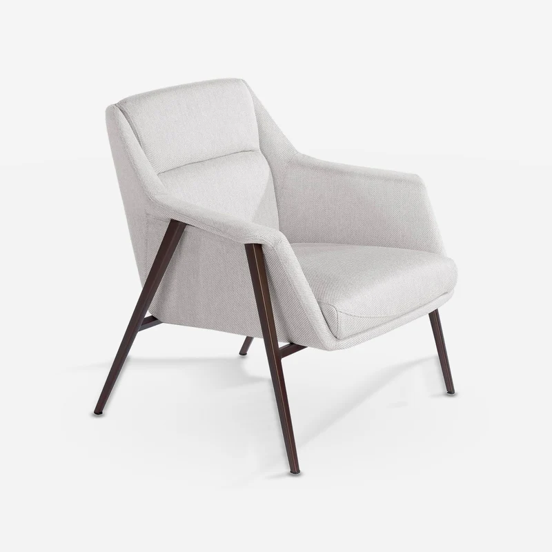White fabric armchair
