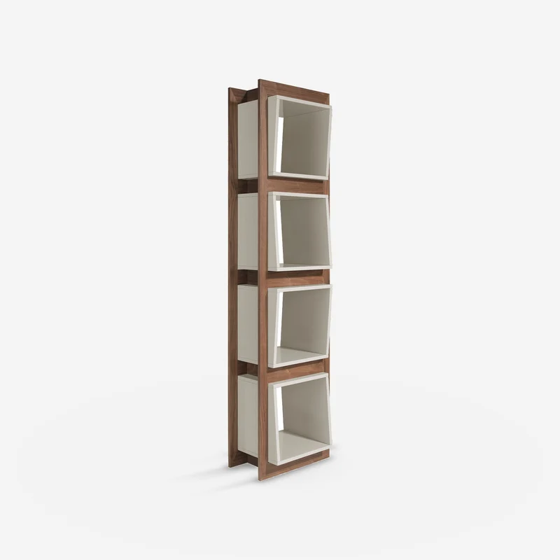 Walnut cube shelving