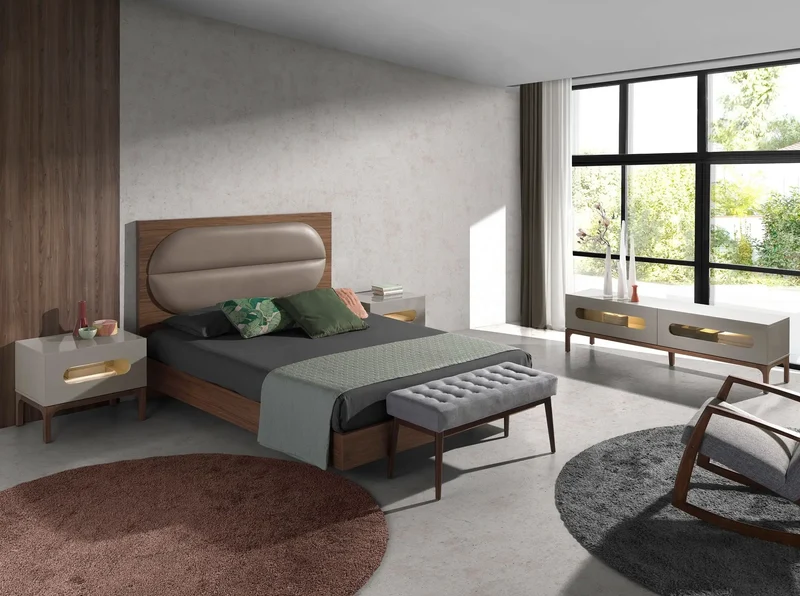 Dark grey fabric stool