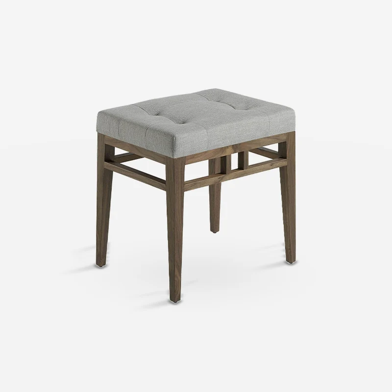Grey fabric stool