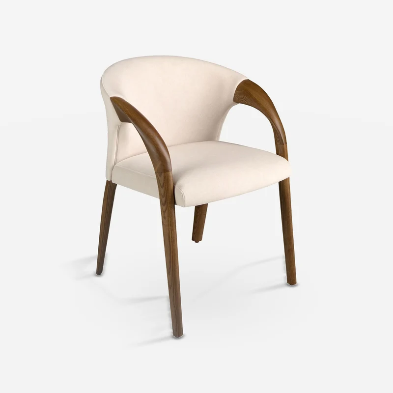Cream velvet chair
