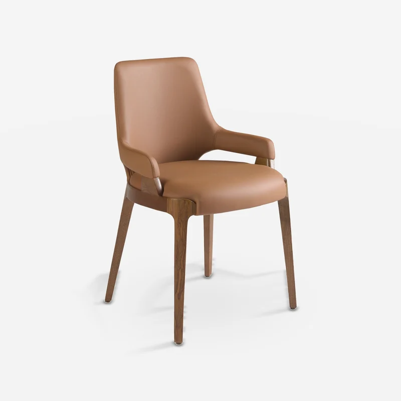 Brown leatherette chair