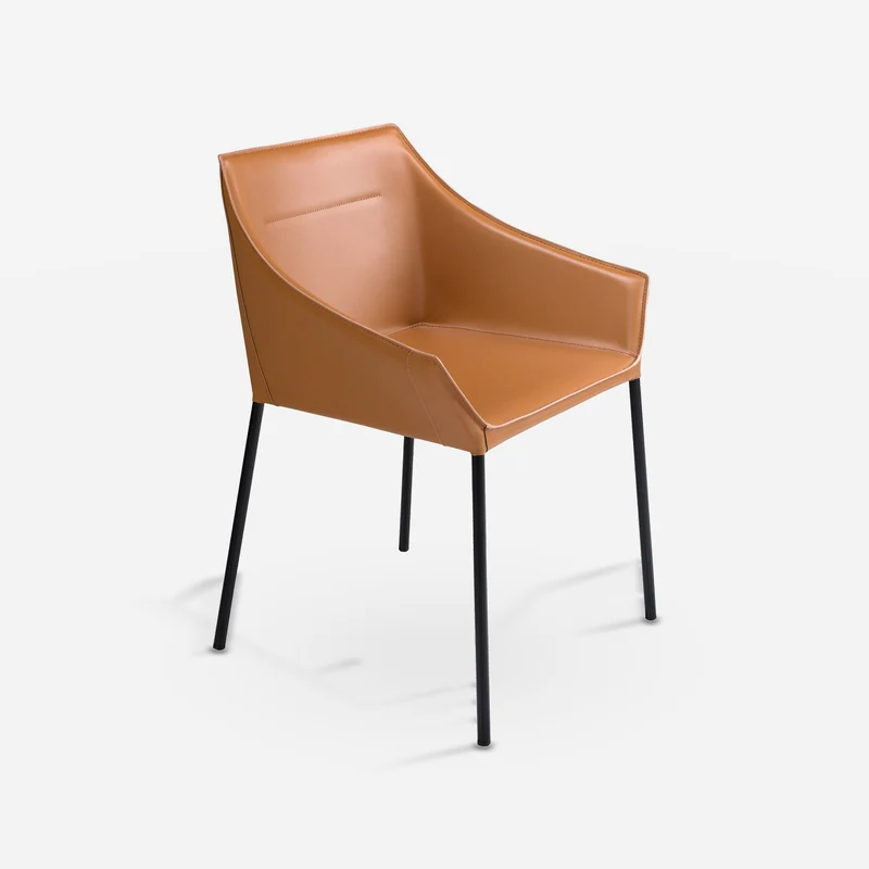Brown leatherette chair