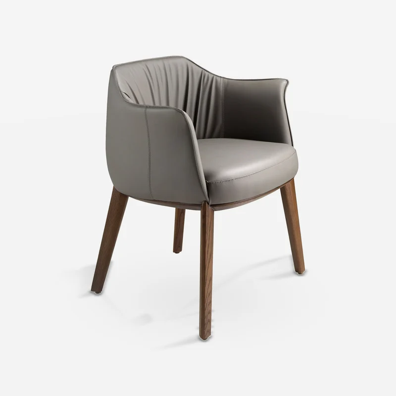 Grey leatherette chair