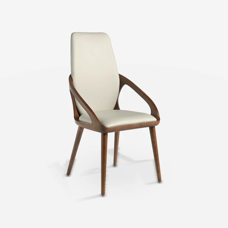 Cream leatherette chair